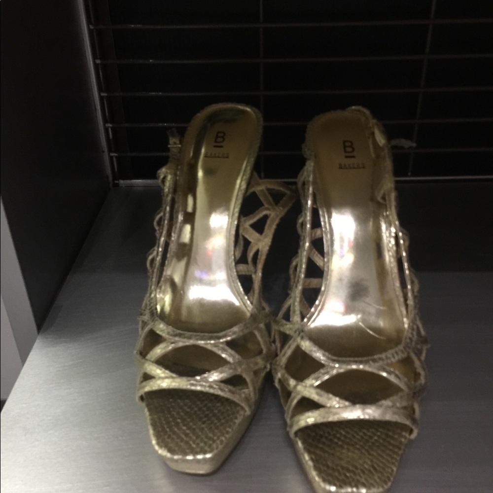 Gold bakers shoes